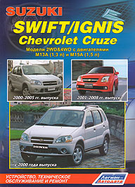 SUZUKI IGNIS с 2000 / SUZUKI SWIFT 2000-2005, CHEVROLET CRUZE 2001-2008 бензин