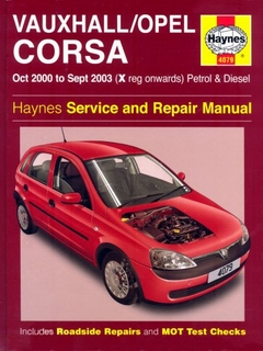 Vauxhall / Opel Corsa C (2000 - 2003 год выпуска). Руководство по ремонту.