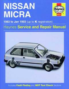 Nissan Micra серия K10 (1983 - 1993 год выпуска). Руководство по ремонту.