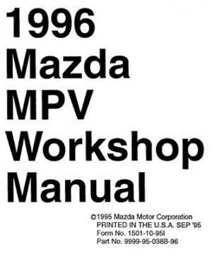 Mazda MPV V6 3.0 (1989-1998). Workshop Manual.