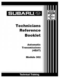 Subaru. АКПП 4EAT 2001. Устройство, ремонт.