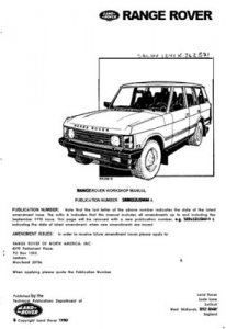 Range Rover Classic 1987-1991. Ремонт в подробностях.