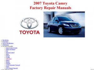 Toyota Camry 2007. Оригинальное руководство по ремонту.