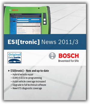 Bosch ESI tronic (версия 2011/3 DVDU). Каталог запасных частей фирмы Bosch