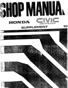 Honda Civic Coupe CRX 1988-1990 г.  Workshop manual.
