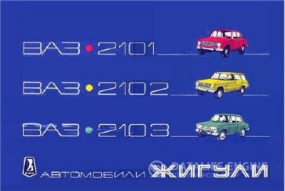 Автомобили "Жигули" ВАЗ-2101, ВАЗ-2102 и ВАЗ-2103: Многокрасочный альбом